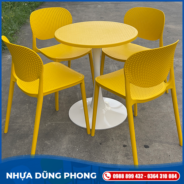 Bàn tròn trụ tuylip	